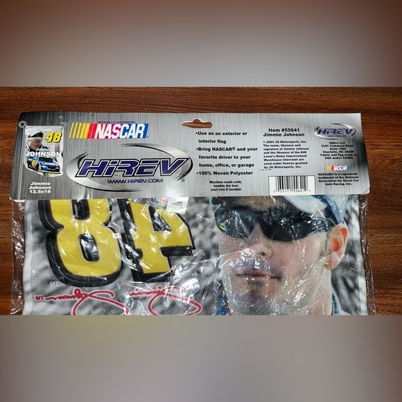 Jimmie Johnson #48 HiREV NASCAR New Banner Display Flag Lowes Racing - Picture 3 of 4